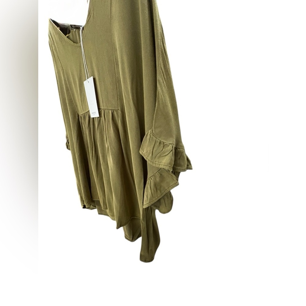 ANDREE BY UNIT Olive Green Women's Blouse - Picture 2 of 7